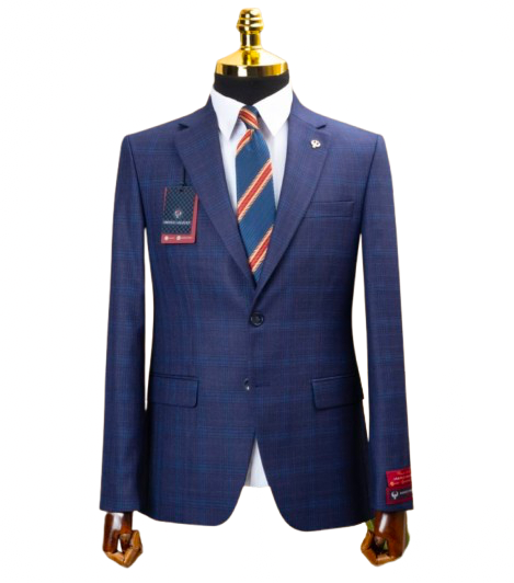 Sacou Cu Carouri Pentru Barbati, Regular Fit