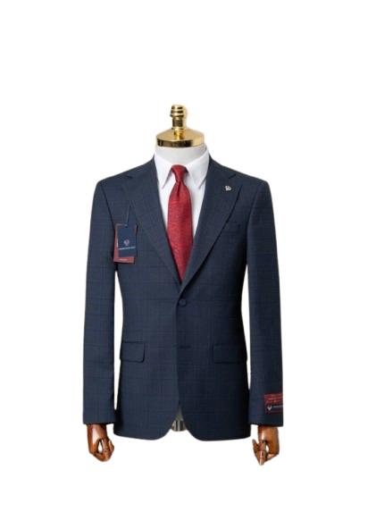 Sacou Cu Carouri Pentru Barbati, Regular Fit