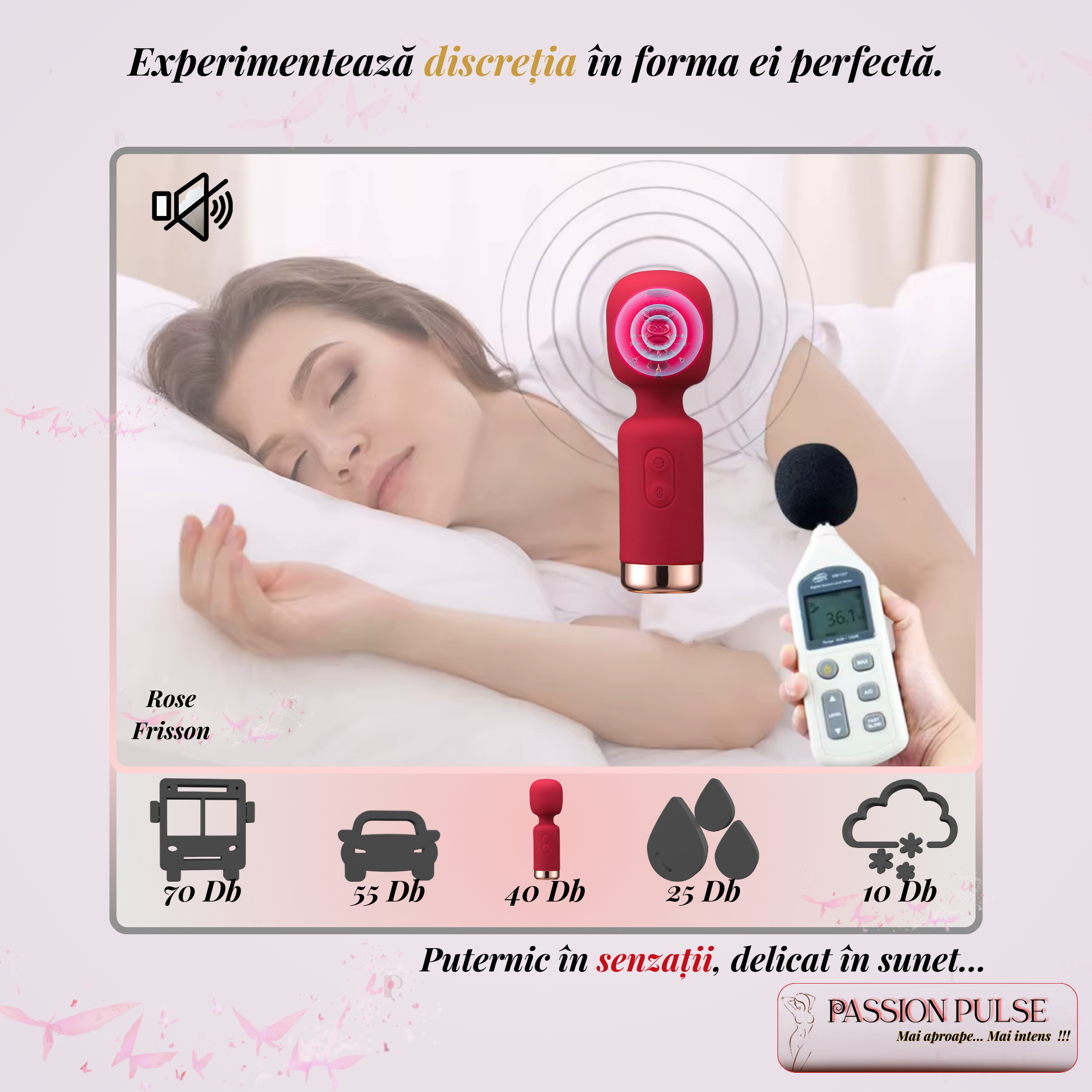 Motor silențios pentru mini vibrator PassionPulse – vibrație discretă