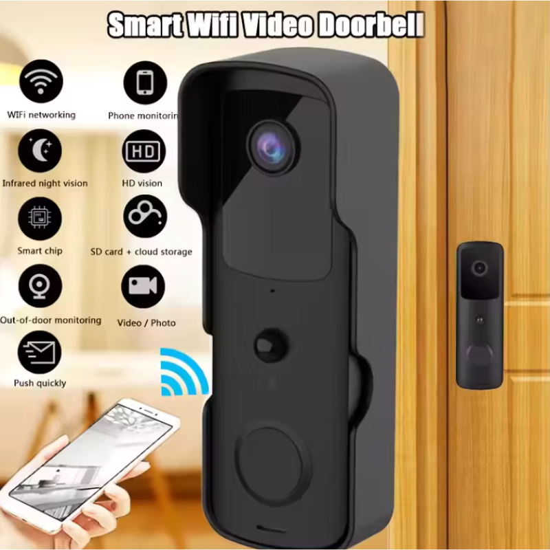Sonerie Video Inteligenta MaGeCa® V30 fara fir/Wireless, Comunicare Bidirectionala de la distanta, Video Interfon HD, Night VIsion, Rezistenta la apa, Aplicatie dedicata iOS si Android, 2 baterii incluse 1 1718789370 sonerie%204
